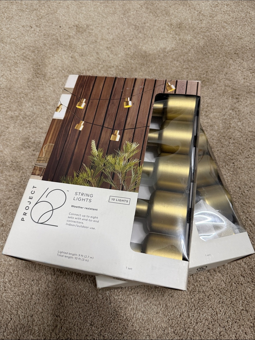 Project 62 Indoor/Outdoor Brass String Lights 20 Lights Weather Resistant